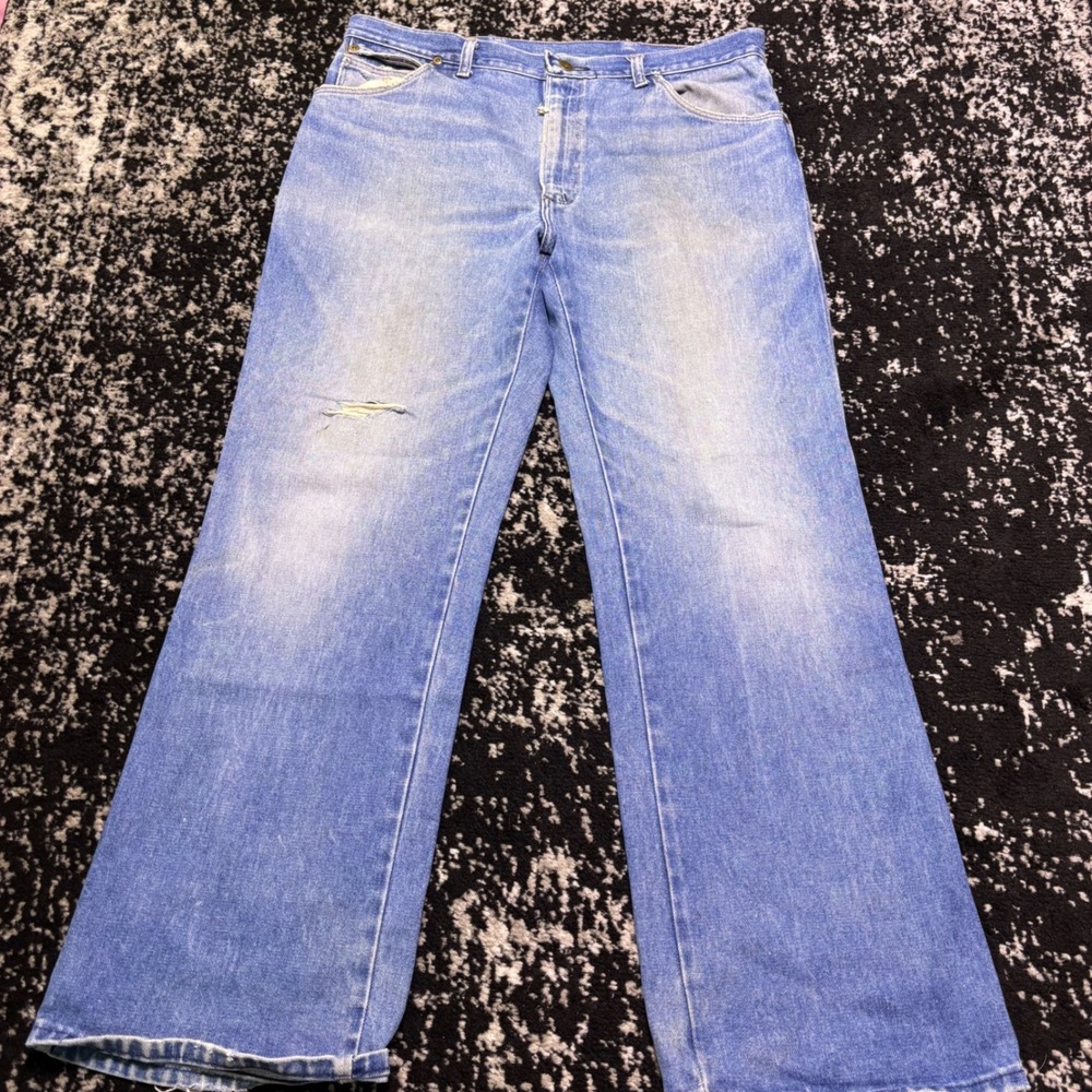 Vintage 80s Sedgefield Jeans Mens 36x30 Light Wash Bootcut Denim USA Made